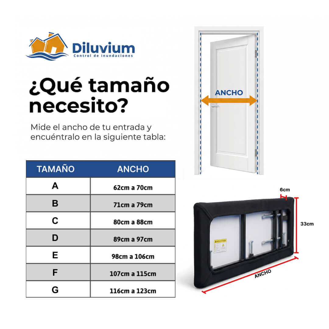 Mini Compuerta Anti-Inundaciones (30cm altura)