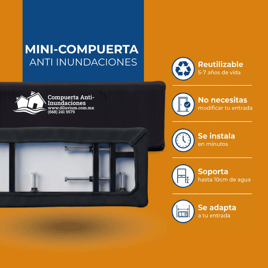 Mini Compuerta Anti-Inundaciones (30cm altura)
