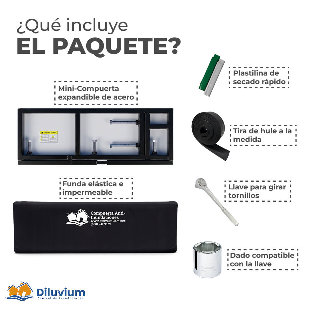 Mini Compuerta Anti-Inundaciones (30cm altura)